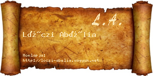Lóczi Abélia névjegykártya